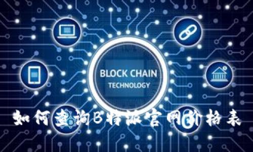 如何查询B特派官网价格表